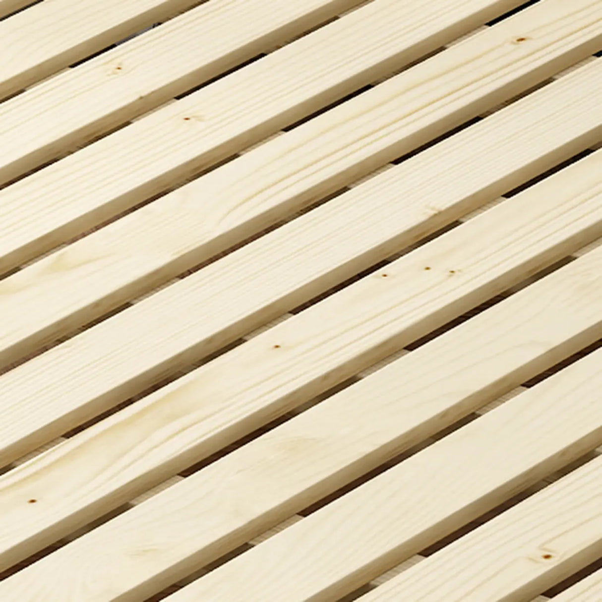 Minimalist Cream Gray Queen Wood Single Slat Bed Frame Image - 8