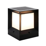 Minimalist Cube Metal Outdoor Fence Post Caps Light Image - 5