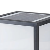 Minimalist Cube Metal Outdoor Post Garden Lamp 2 Bulbs Image - 7