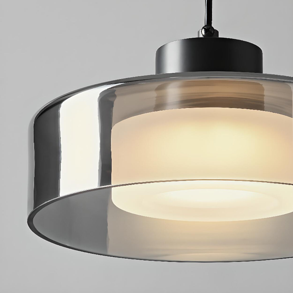 Minimalist Cylinder Glass 3-Light Island Pendant Light Image - 10