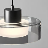 Minimalist Cylinder Glass 3-Light Island Pendant Light Image - 11