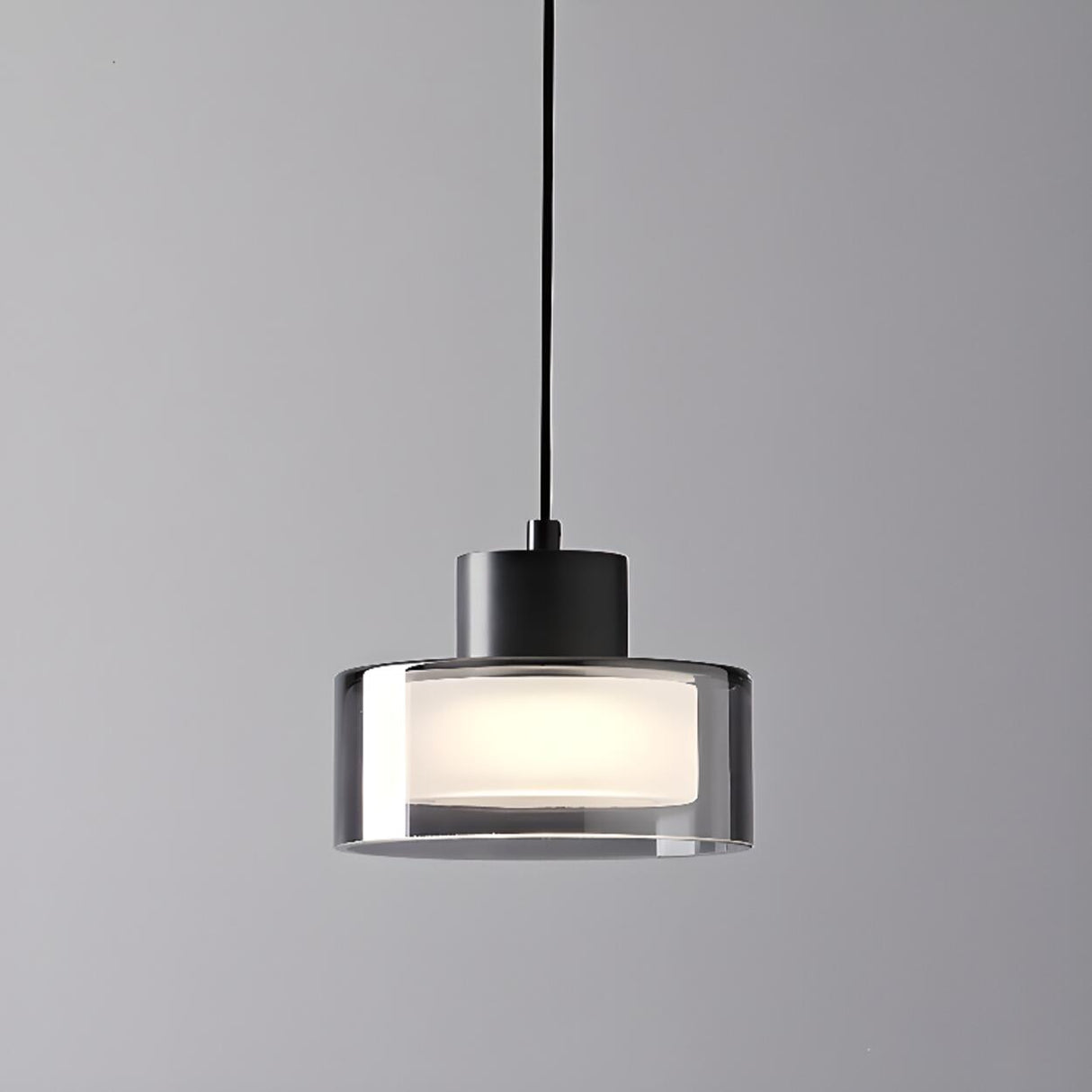 Minimalist Cylinder Glass 3-Light Island Pendant Light Image - 8