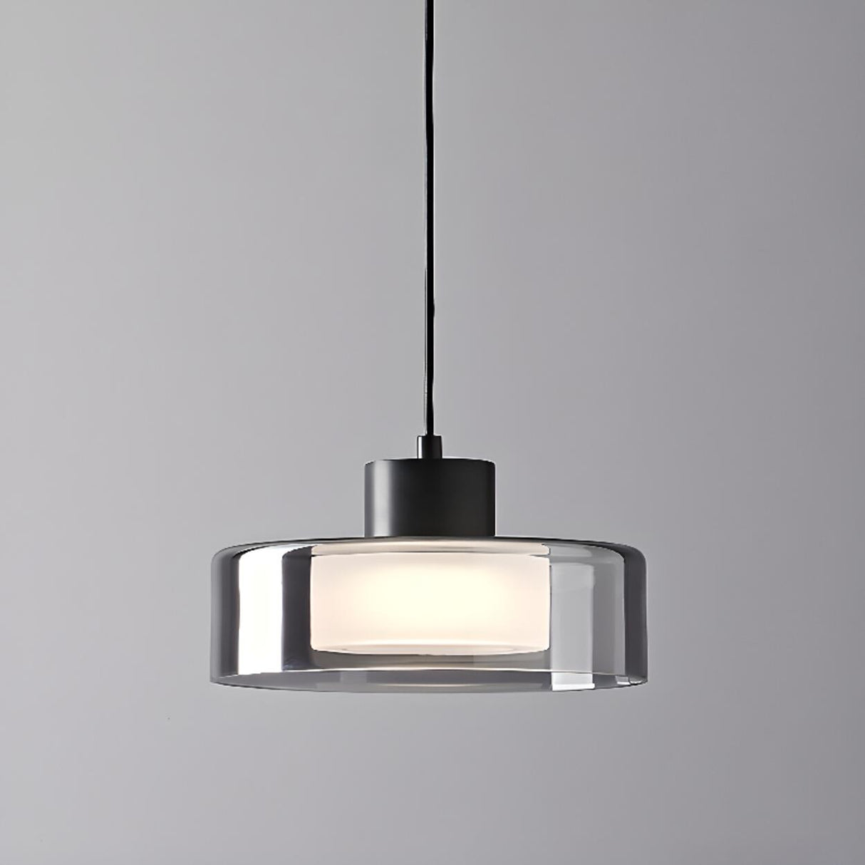 Minimalist Cylinder Glass 3-Light Island Pendant Light Image - 9