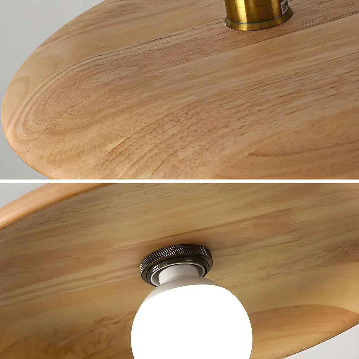 Modern Round Wooden Dome Pendant Light for Dining Room Image - 8