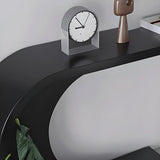 Minimalist Display Entryway C-Shaped Wood Modern Console Table Image - 7