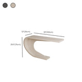 Minimalist Display Entryway C-Shaped Wood Modern Console Table #size