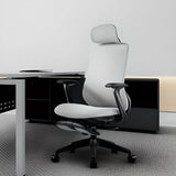 Minimalist Ergonomic Mesh Upholstered Swivel Office Chair Image - 1