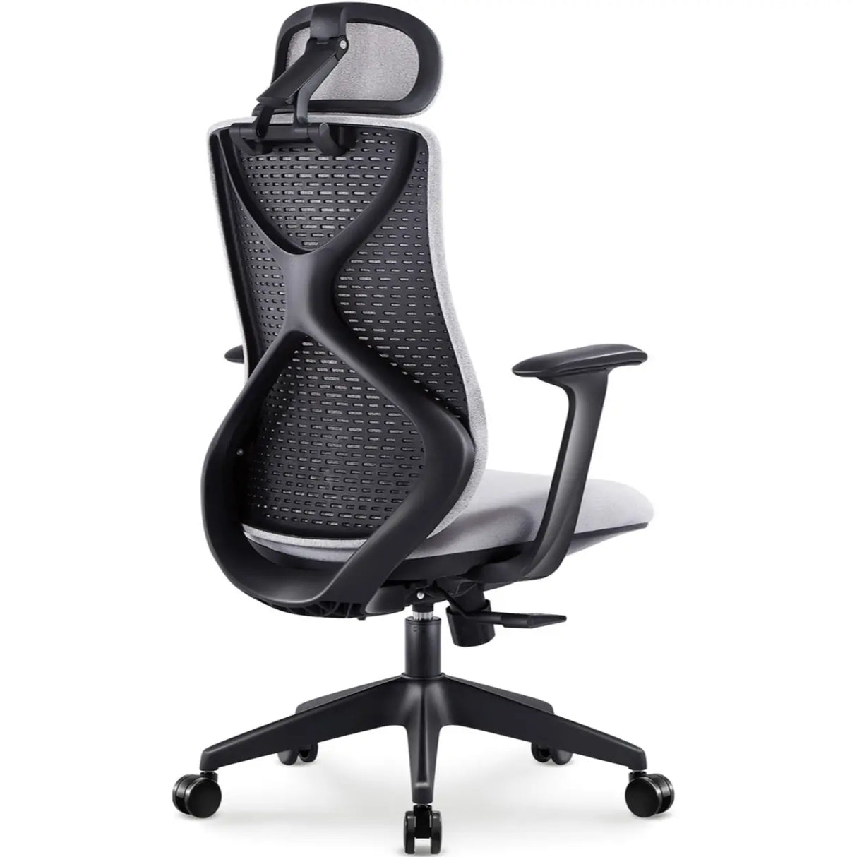 Minimalist Ergonomic Mesh Upholstered Swivel Office Chair Image - 7