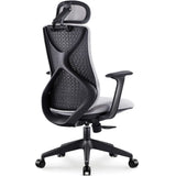 Minimalist Ergonomic Mesh Upholstered Swivel Office Chair Image - 7