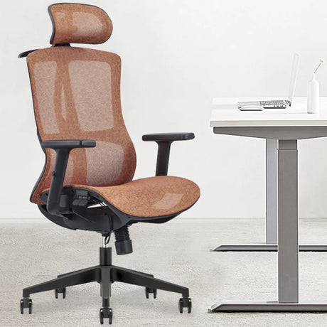 Minimalist Ergonomic Swivel Mesh Office Chair with Arms Image - 1