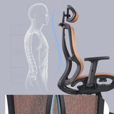 Minimalist Ergonomic Swivel Mesh Office Chair with Arms Image - 8