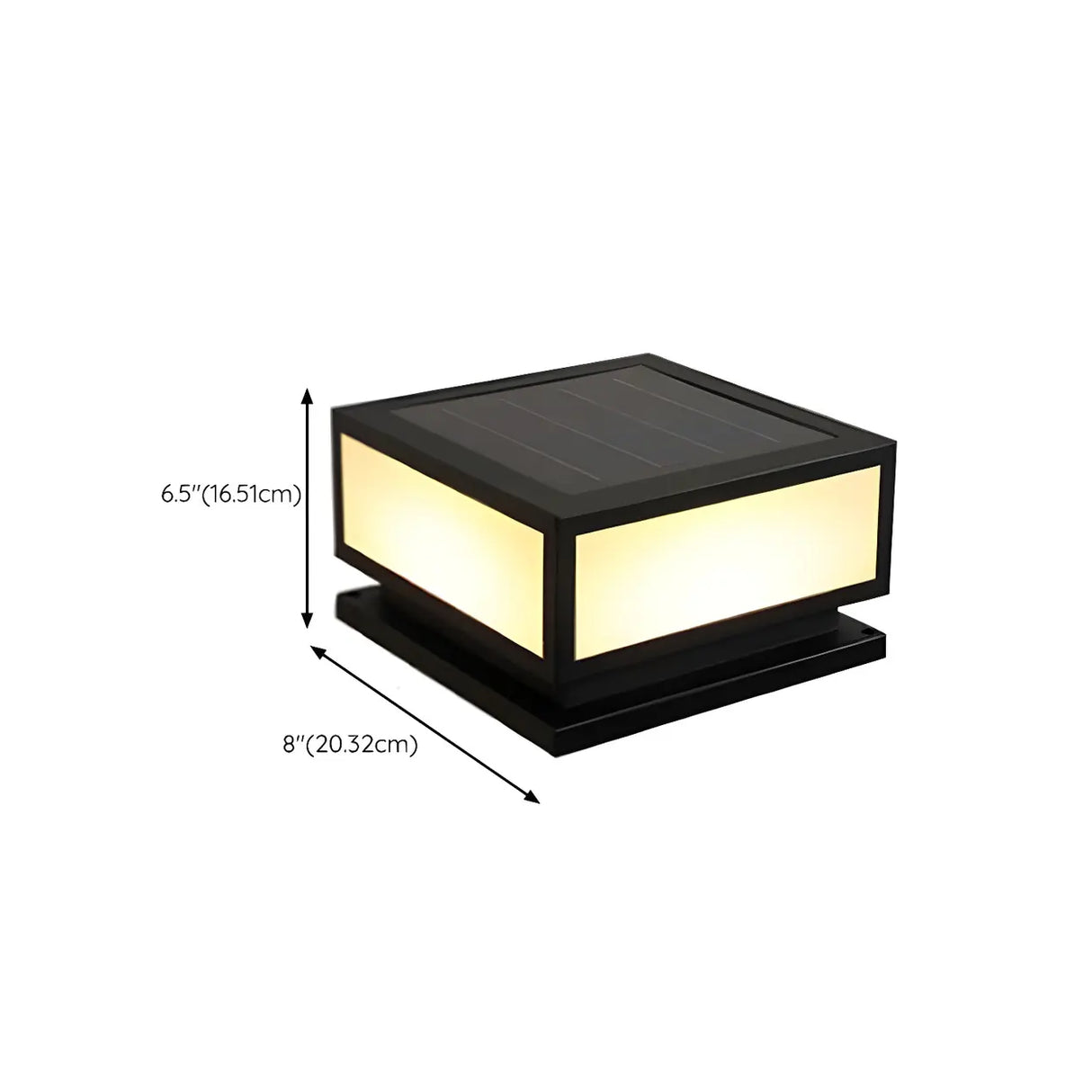 Minimalist Geometric Cube Garden Outdoor Post Lamp 