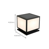 Minimalist Geometric Cube Garden Outdoor Post Lamp Image - 15