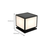 Minimalist Geometric Cube Garden Outdoor Post Lamp Image - 16