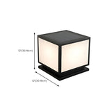 Minimalist Geometric Cube Garden Outdoor Post Lamp Image - 17