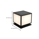 Minimalist Geometric Cube Garden Outdoor Post Lamp Image - 18