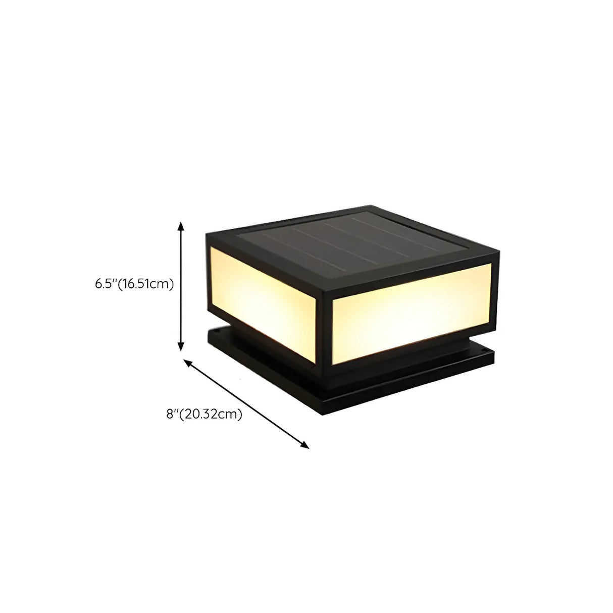 Minimalist Geometric Cube Garden Outdoor Post Lamp Image - 19