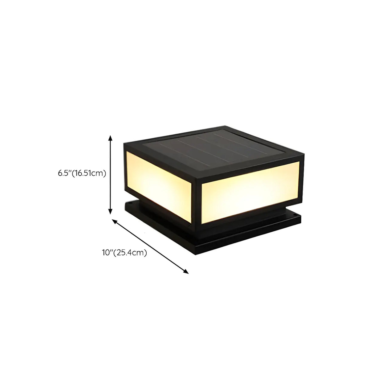 Minimalist Geometric Cube Garden Outdoor Post Lamp Image - 20
