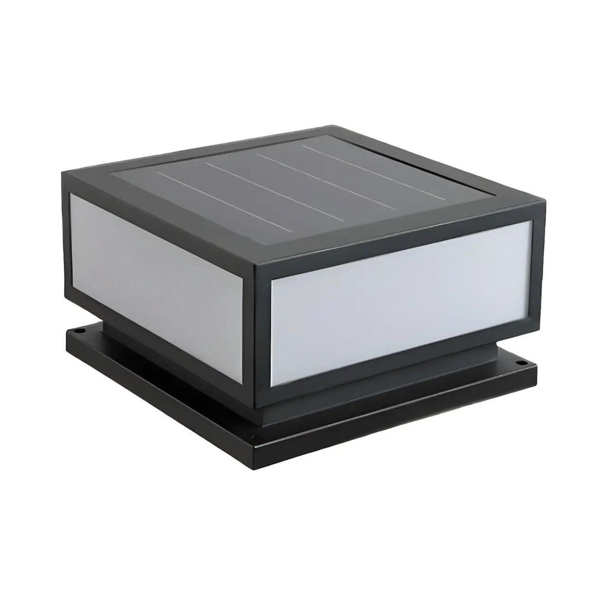Minimalist Geometric Cube Garden Outdoor Post Lamp Image - 8
