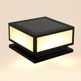 Minimalist Geometric Cube Garden Outdoor Post Lamp Image - 9