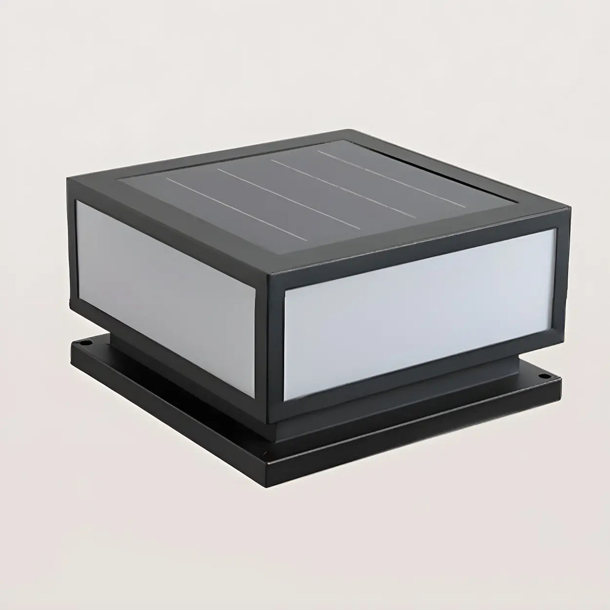 Minimalist Geometric Cube Garden Outdoor Post Lamp Image - 10