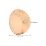 Minimalist Geometric White Alabaster Wall Sconce Image - 11