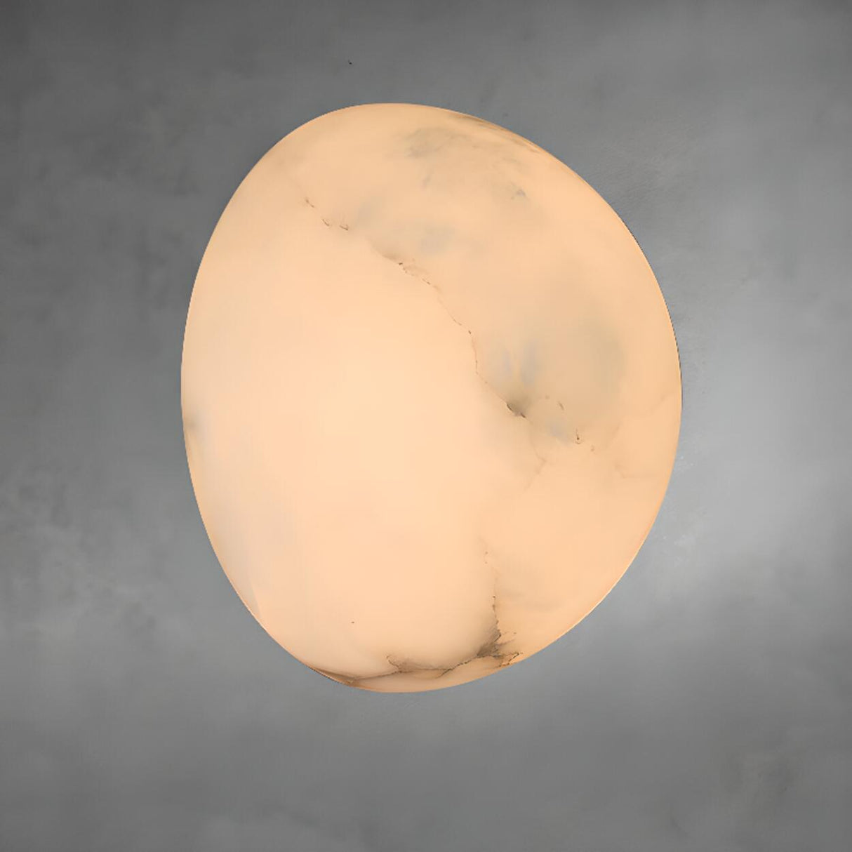 Minimalist Geometric White Alabaster Wall Sconce Image - 7