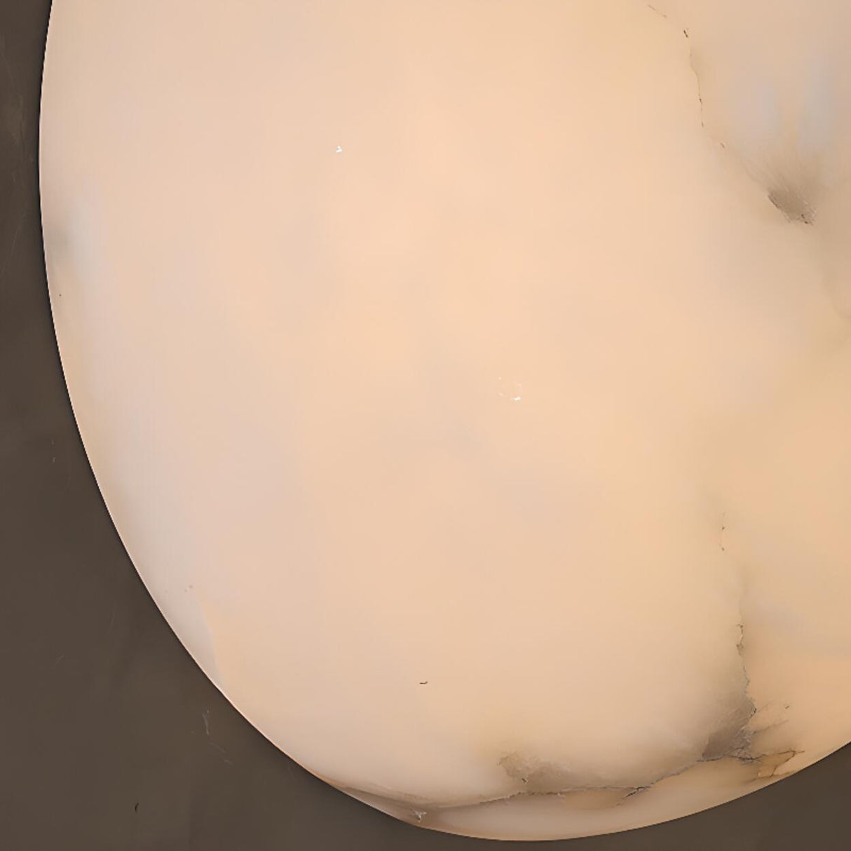 Minimalist Geometric White Alabaster Wall Sconce Image - 8