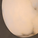 Minimalist Geometric White Alabaster Wall Sconce Image - 8