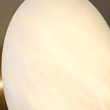 Minimalist Geometric White Alabaster Wall Sconce Image - 9