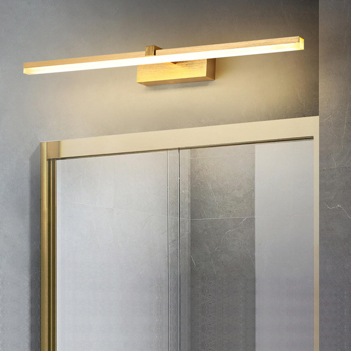 Minimalist Gold Aluminum Linear LED Vanity Light – Homebaa