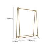 Minimalist Gold Metal A-Shaped Freestanding Coat Rack Image - 11