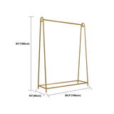 Minimalist Gold Metal A-Shaped Freestanding Coat Rack Image - 13