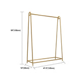 Minimalist Gold Metal A-Shaped Freestanding Coat Rack Image - 20