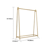 Minimalist Gold Metal A-Shaped Freestanding Coat Rack Image - 21