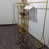 Minimalist Gold Metal Large Entryway Freestanding Coat Rack Image - 4