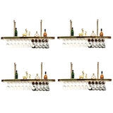 Minimalist Gold Oval Metal Hanging Bar Stackable Wine Rack Image - 23