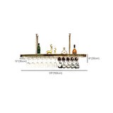 Minimalist Gold Oval Metal Hanging Bar Stackable Wine Rack Image - 49