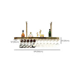 Minimalist Gold Oval Metal Hanging Bar Stackable Wine Rack Image - 50