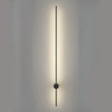 Minimalist Gold Vertical Bedroom LED Wall Sconce Image - 10