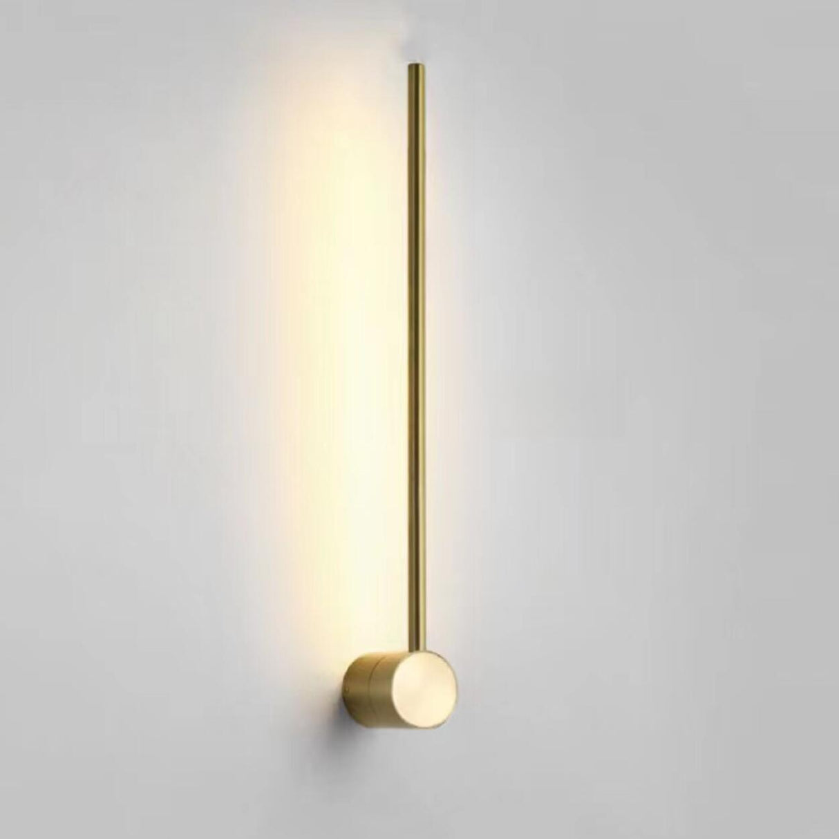 Minimalist Gold Vertical Bedroom LED Wall Sconce Image - 11