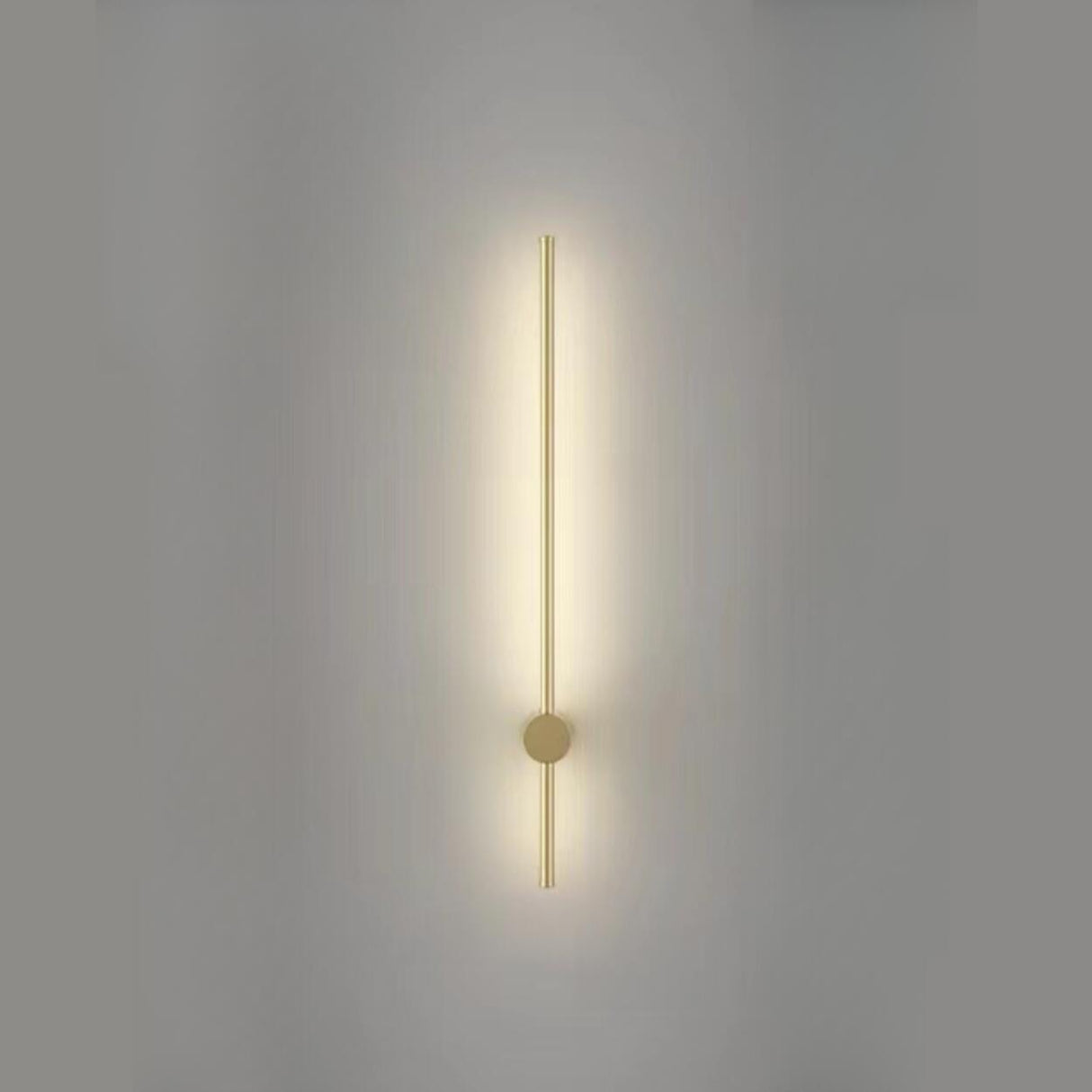 Minimalist Gold Vertical Bedroom LED Wall Sconce Image - 13