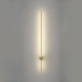 Minimalist Gold Vertical Bedroom LED Wall Sconce Image - 14