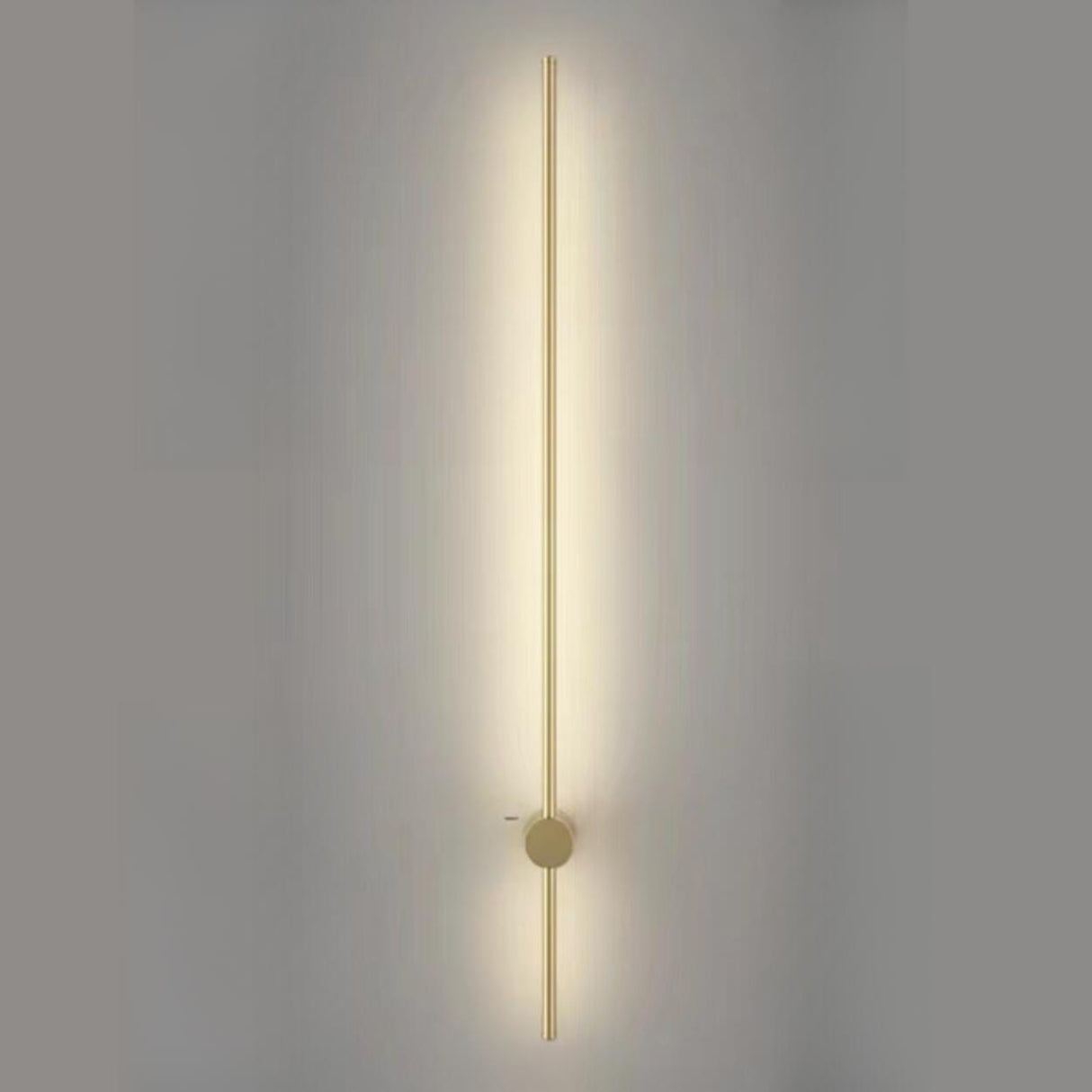 Minimalist Gold Vertical Bedroom LED Wall Sconce Image - 15