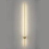 Minimalist Gold Vertical Bedroom LED Wall Sconce Image - 15
