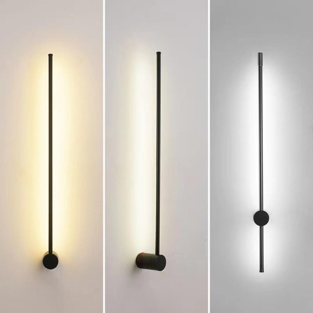 Minimalist Gold Vertical Bedroom LED Wall Sconce Image - 16
