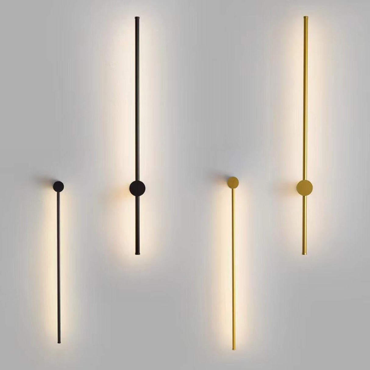 Minimalist Gold Vertical Bedroom LED Wall Sconce Image - 18