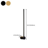 Minimalist Gold Vertical Bedroom LED Wall Sconce #size
