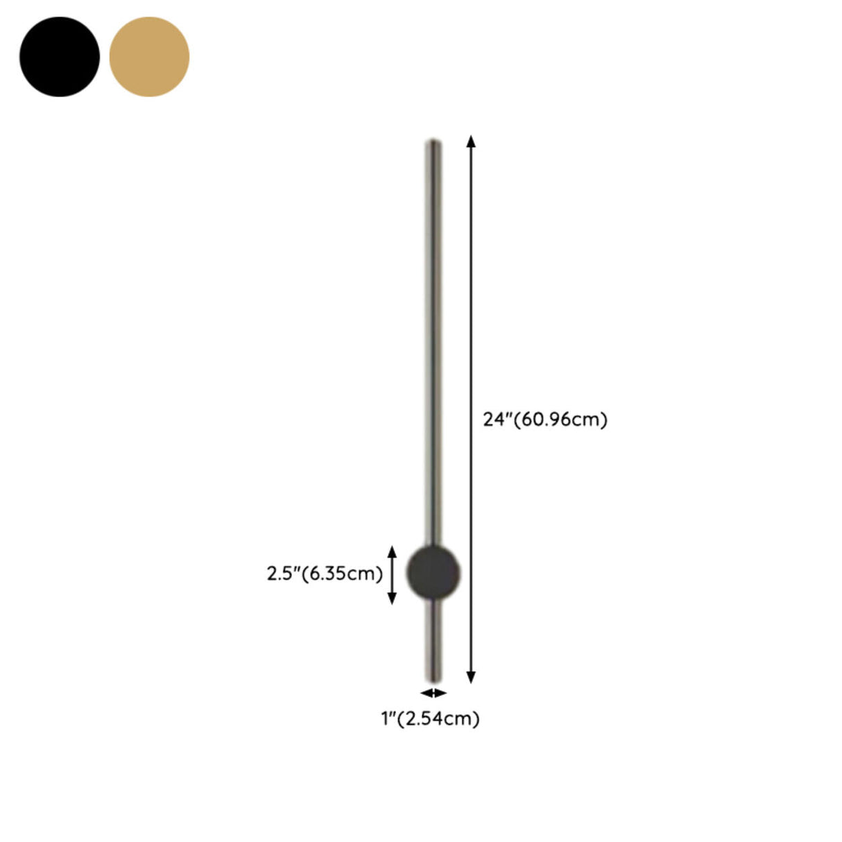 Minimalist Gold Vertical Bedroom LED Wall Sconce Image - 24