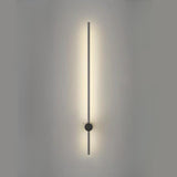 Minimalist Gold Vertical Bedroom LED Wall Sconce Image - 9